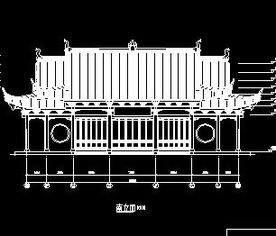 某山門殿古建筑施工圖紙免費(fèi)下載 園林古建