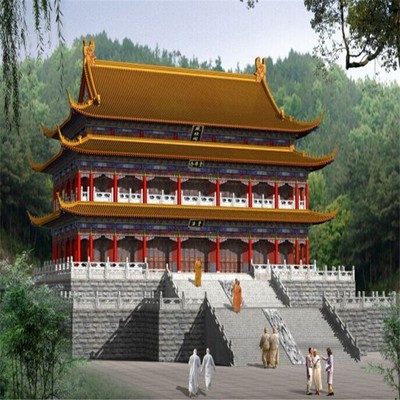 水泥結(jié)構(gòu)寺廟設(shè)計,古建筑寺廟工程