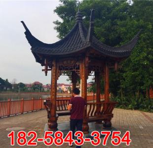 防腐木古建六角涼亭 古建亭